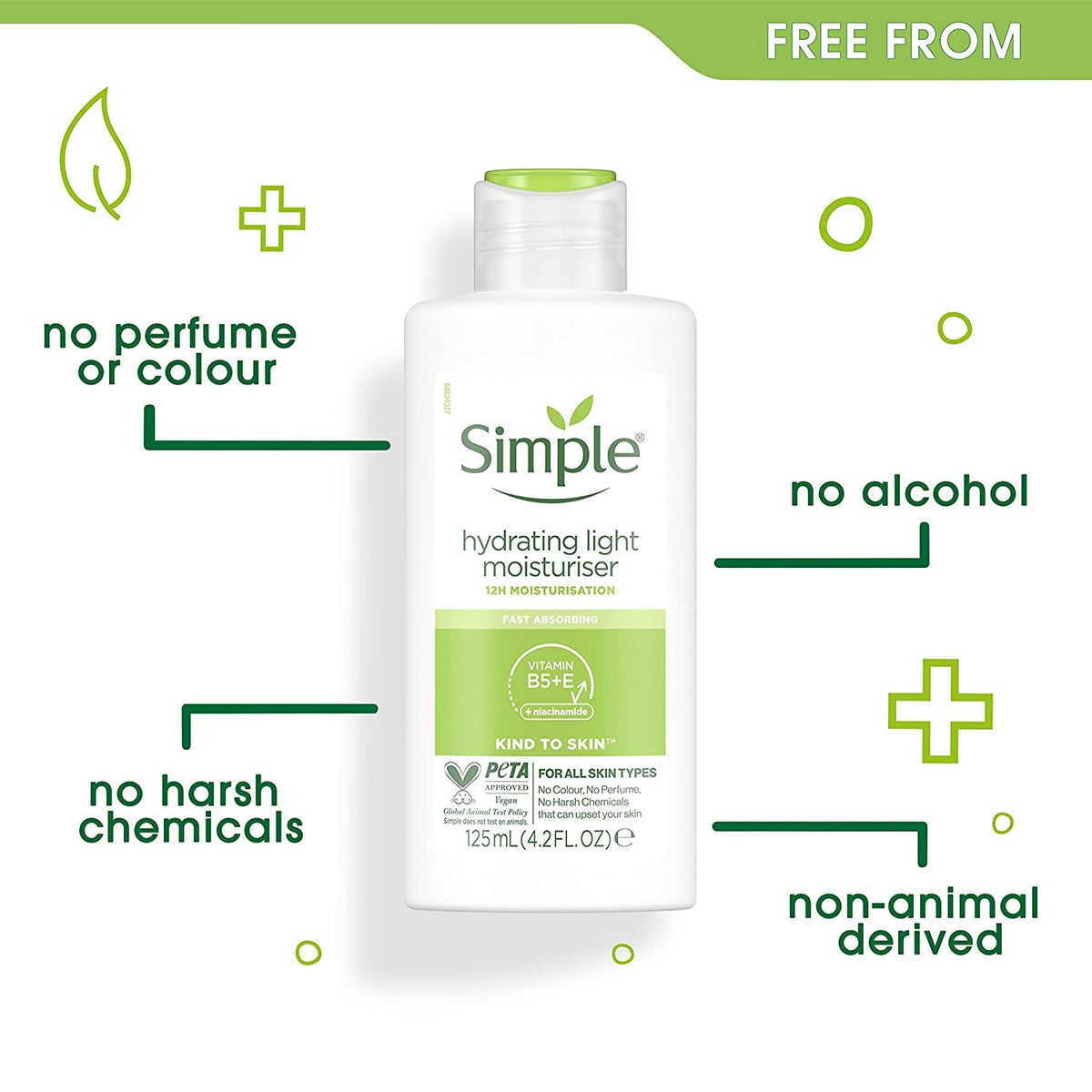 Pack-3 front view of Simple Hydrating Light Moisturizer for value skincare.