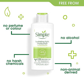 Pack-3 front view of Simple Hydrating Light Moisturizer for value skincare.