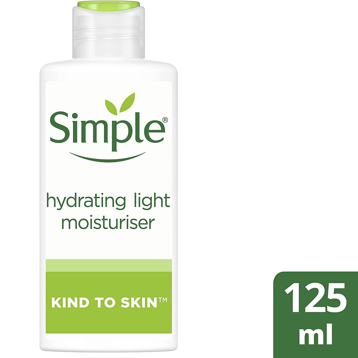 Packaging back view of Simple Hydrating Light Moisturizer showing ingredients.