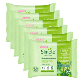 Simple Kind to Skin cleansing facial wipes pack for daily makeup removal