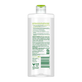 Vegan-friendly icon on Simple Micellar Water packaging.