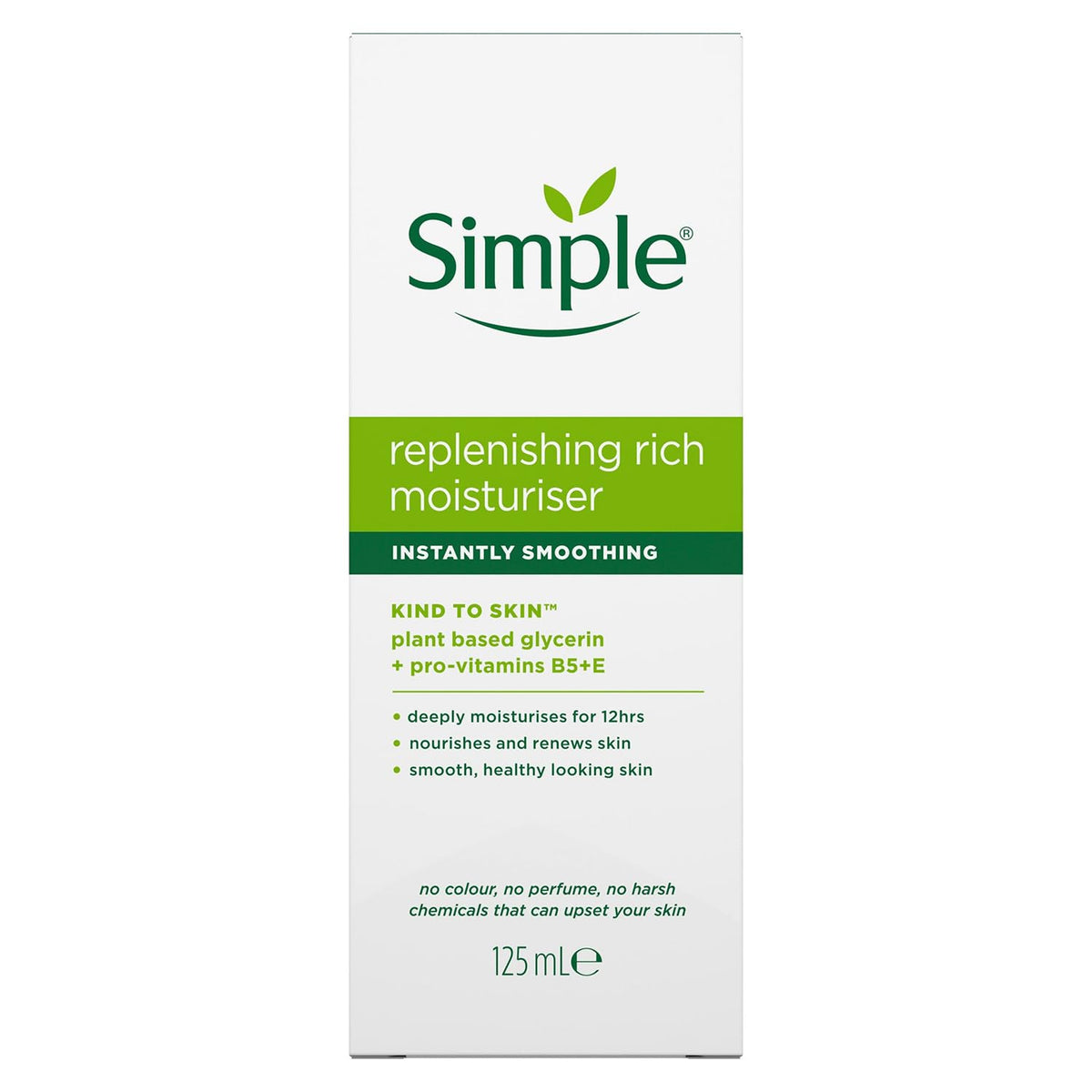 Simple Kind to Skin moisturiser cream texture close-up for silky finish