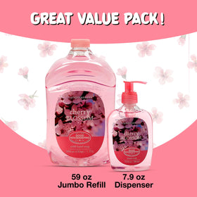 Simple Pleasures Cherry Blossom seal and label highlight trusted quality.