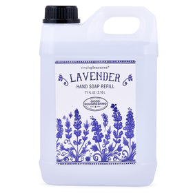 SIMPLE PLEASURES Lavender Fields refill jug shown for eco-friendly waste reduction