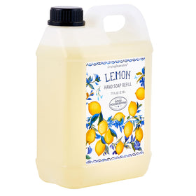 Simple Pleasures Lemon & Blue Bells refill jug pour spout for smooth refilling.