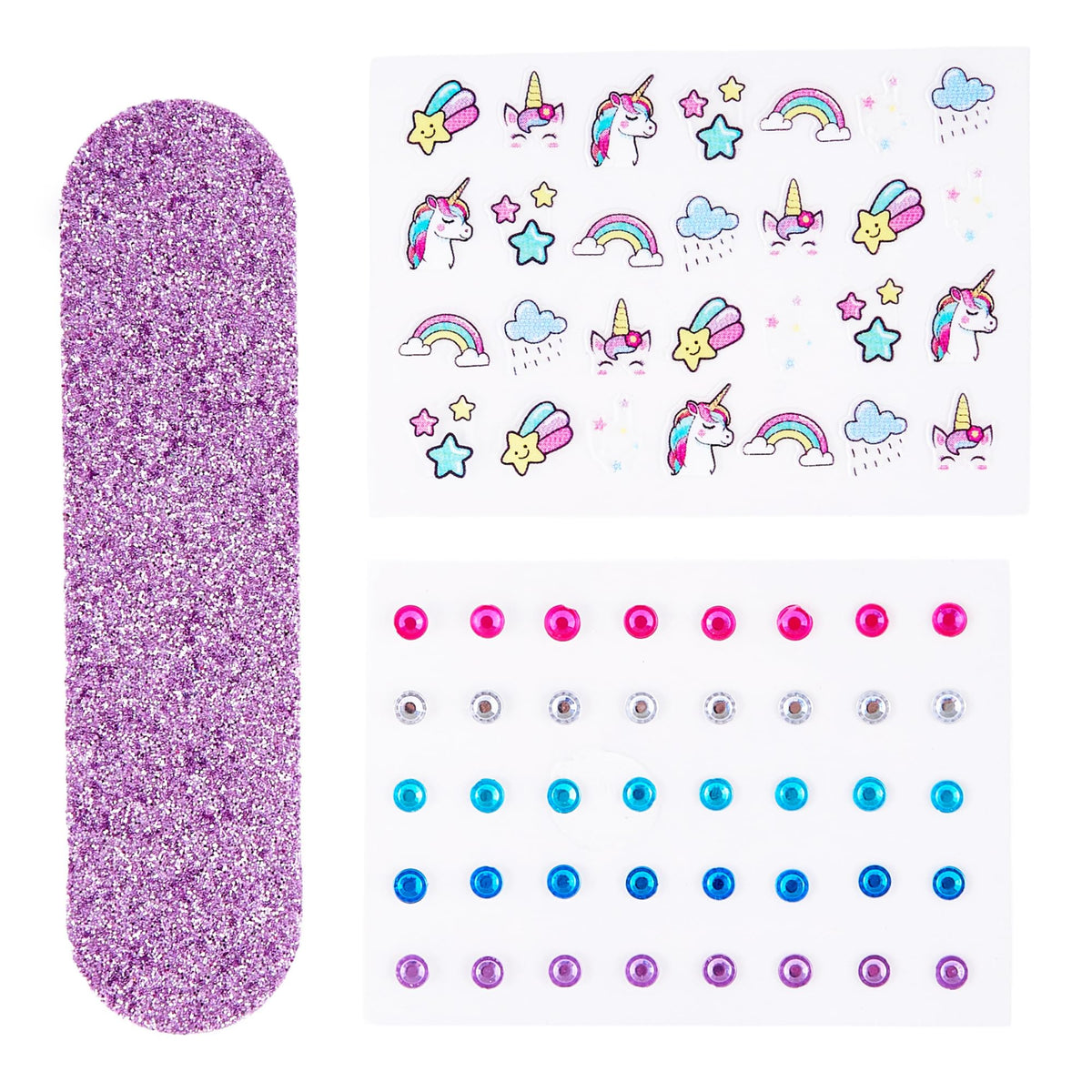 SIMPLE PLEASURES Unicorn nail-file included for smooth, kid-friendly nail shaping.