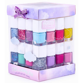SIMPLE PLEASURES Unicorn nail polish set cover shows vibrant colors for imaginative play.