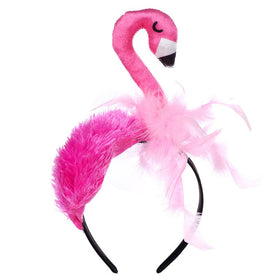 Simple Polymer Hawaii Flamingo headband ideal for carnival party and costume fun.