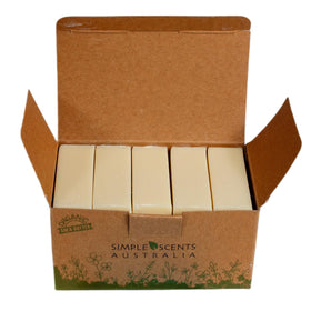 Simple Scents Australia Coconut Vanilla packaging highlights premium natural soap bars for daily cleansing.