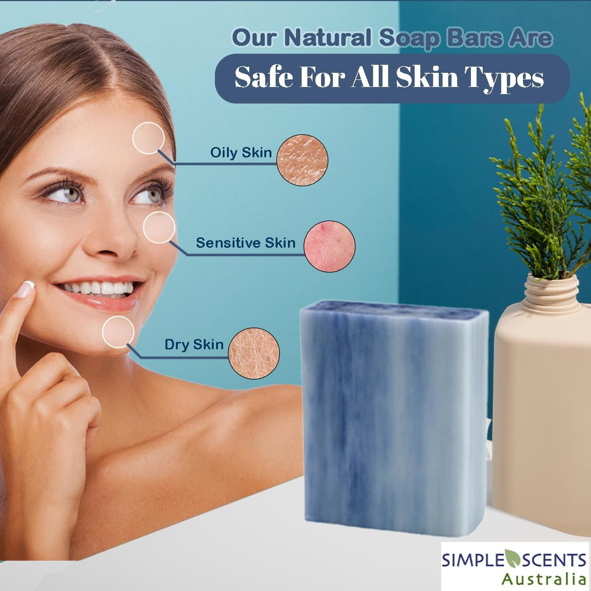 Simple Scents Australia natural ingredients, no parabens, gentle cleansing.