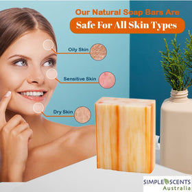 Five bars set from Simple Scents Australia Orange Zest, ideal gift