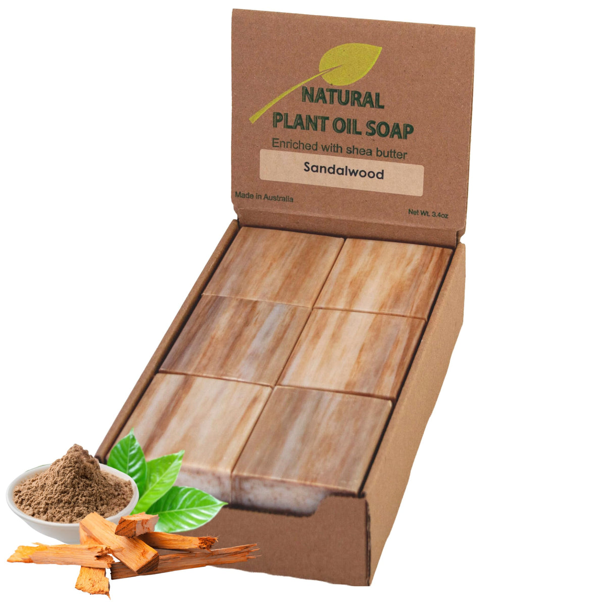Simple Scents Australia sandalwood soap bars 12-pack ready for daily use