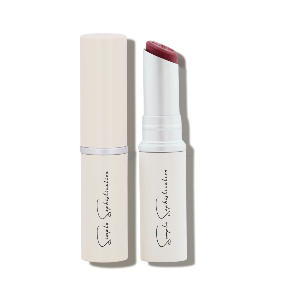 Simple Sophistication Natural Lip Balm Cool Rose packaging offers daily hydration and protection.