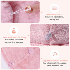 Simple Supplies 3 pack microfiber hair towel wrap in blue ideal for travel