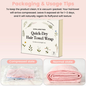 Simple Supplies 3 pack microfiber hair towel wrap no slip fit