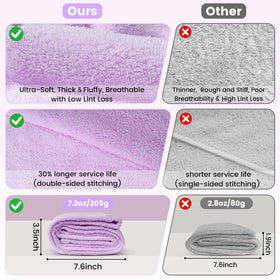 Simple Supplies hair towel wrap with dual-button elastic band stays securely in place