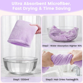 Simple Supplies large towel wrap fits most head sizes for curls