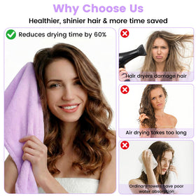 Simple Supplies quick-drying towel wrap reduces blow-dryer time
