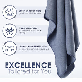 SimpleField anti-frizz microfiber towel reduces frizz and speeds drying.