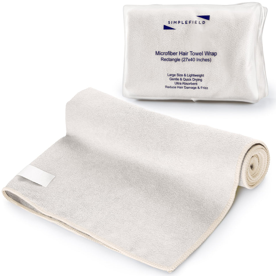 SimpleField hair towel wrap around head provides full coverage for long hair