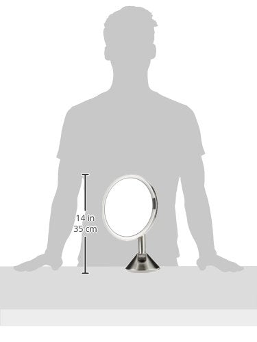 simplehuman tru-lux lighting at 600 lux reveals true colors for makeup checks