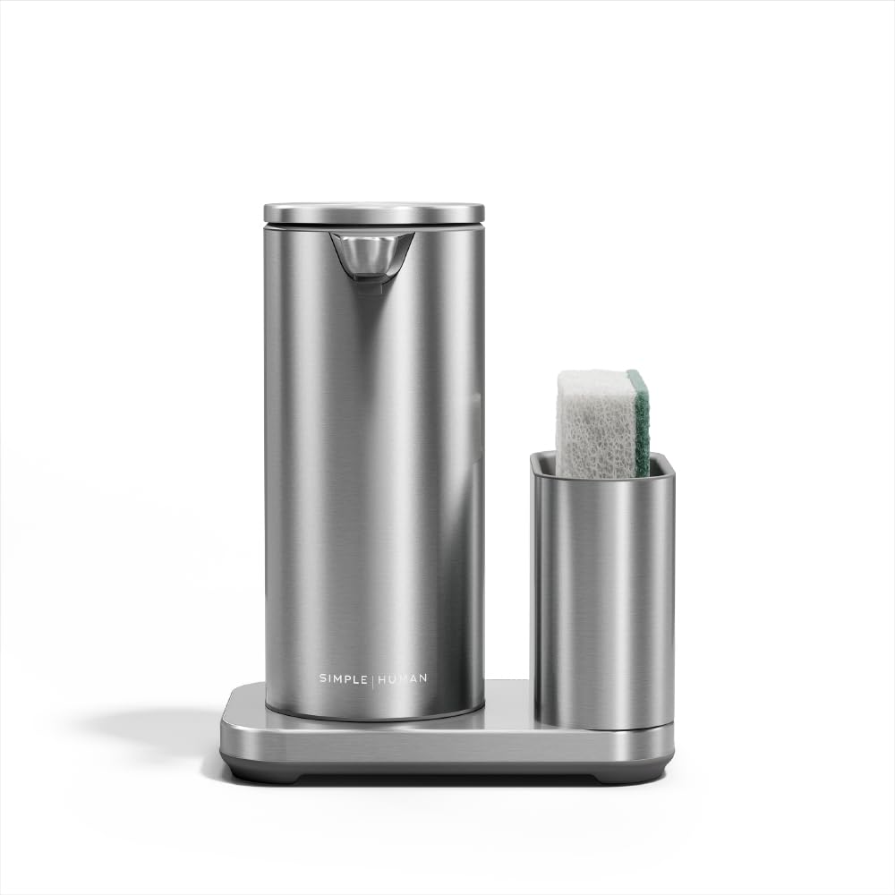 simplehuman liquid sensor pump with 9oz capacity for touchless dispensing