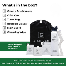 SIMPLER Hair Color drip-free cap ensures clean, mess-free application.
