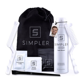 SIMPLER HAIR COLOR light brown dye kit with 3 brushes enables precise gray coverage