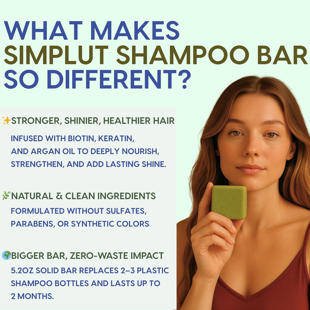 SIMPLUT Biotin and Keratin blend boosts volume and body in the hair.