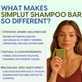SIMPLUT Biotin and Keratin blend boosts volume and body in the hair.