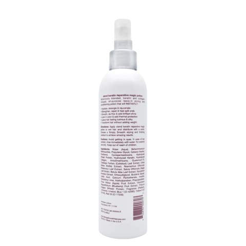 SIMPLY SMOOTH Magic Potion Original spray application highlights heat protection and frizz control in a quick mist.