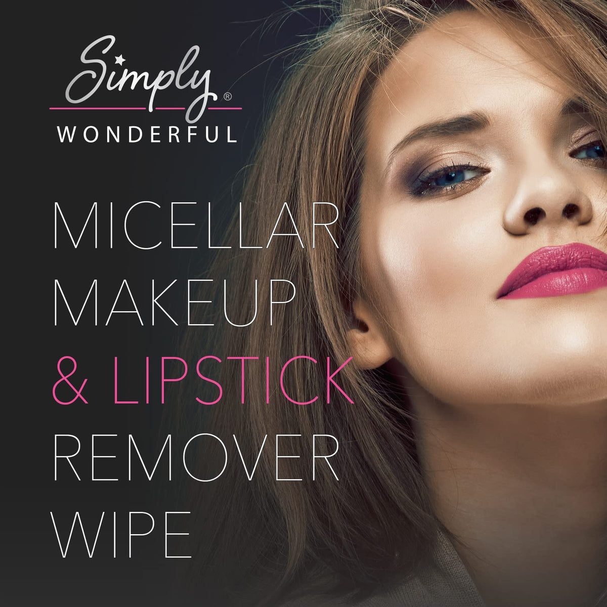 Simply Wonderful travel pack wipe on vanity demonstrates easy daily cleansing