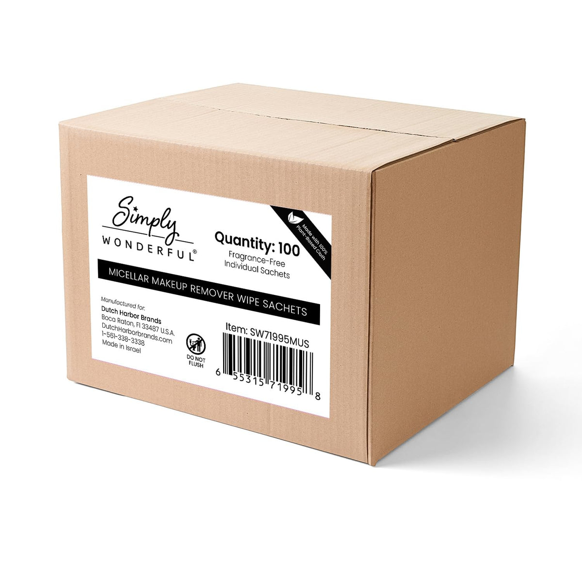 Simply Wonderful makeup wipes in shop display ideal for spa and events