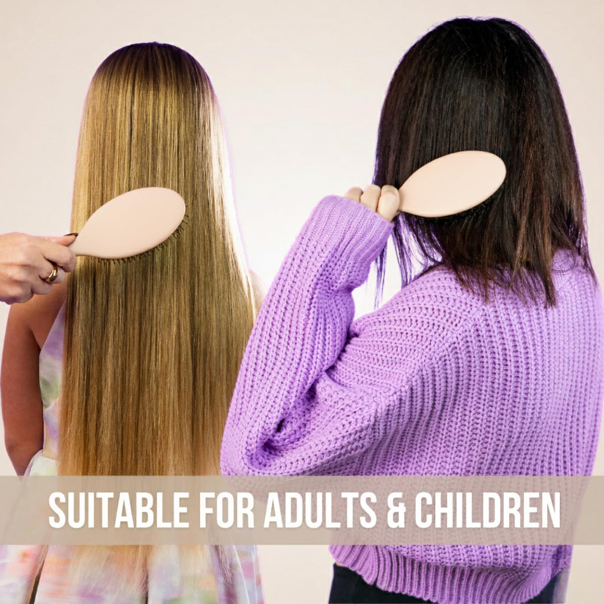 Simply Hair tape-in extensions brushing for tangle-free daily hair care.