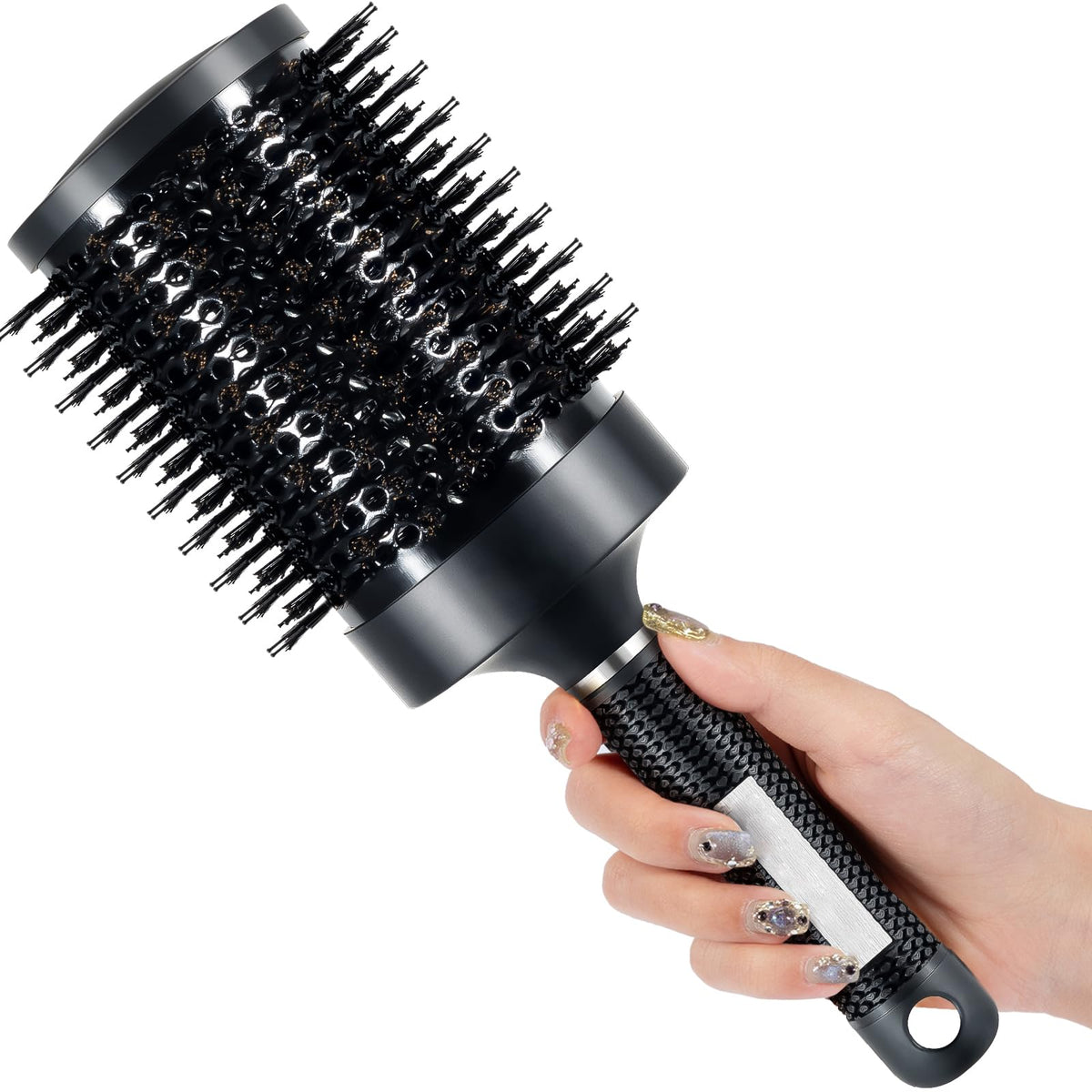 Natural boar bristles distribute oils for healthier glow.