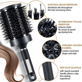 Ergonomic non-slip handle for comfortable precise styling.