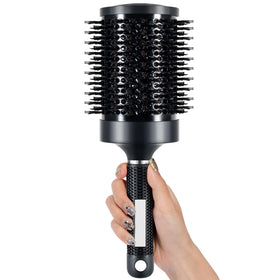 SIMPOR nano ceramic ionic barrel enhances shine during styling.