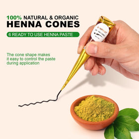 Simpout hair cone in-use application on strand.