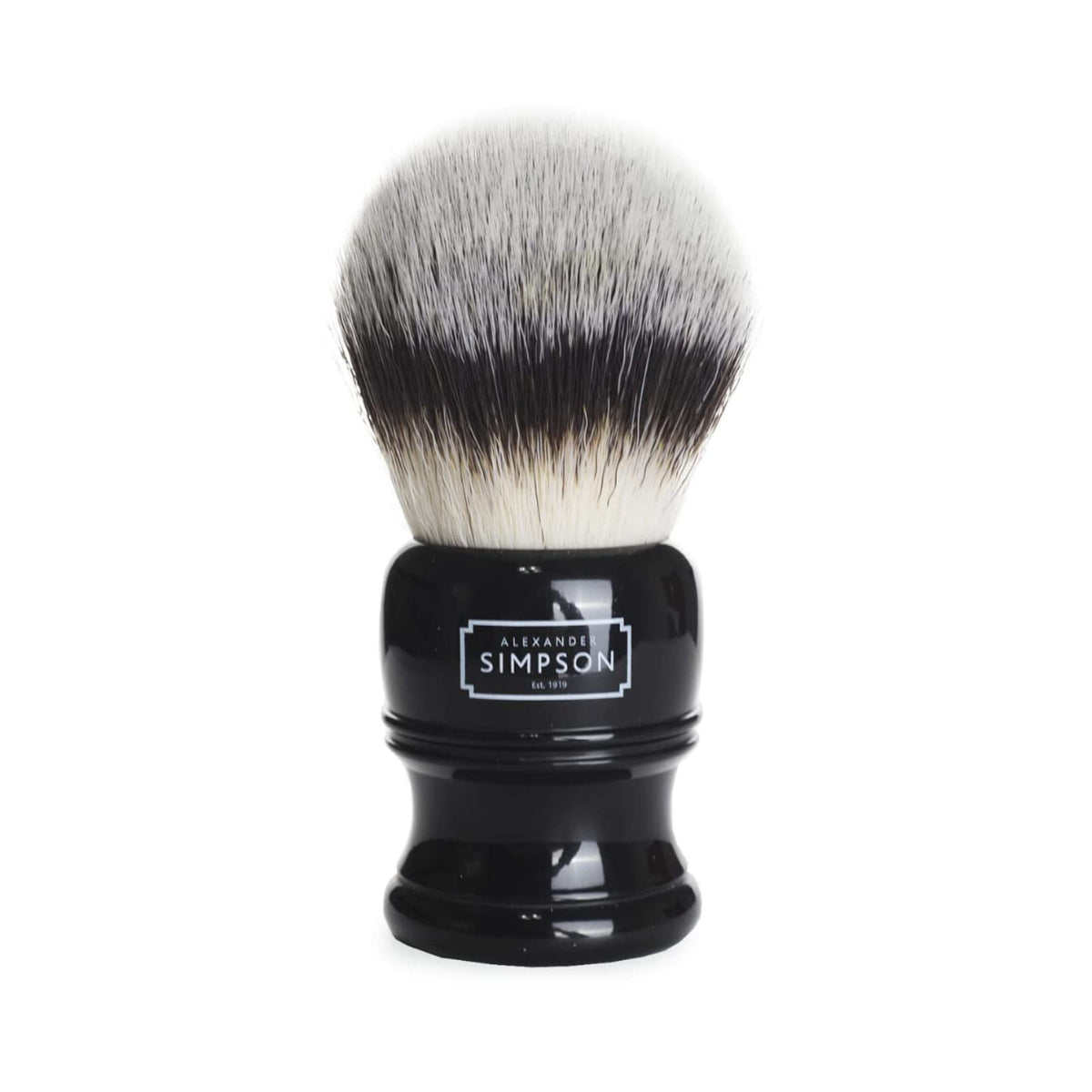 Simpson Trafalgar 3 black synthetic fiber delivers soft, long-lasting bristles for daily use.