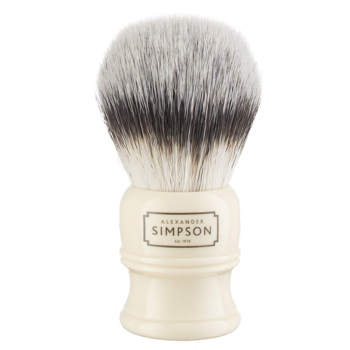 Simpson Trafalgar 2 brush in use delivering thick, comfortable lather.