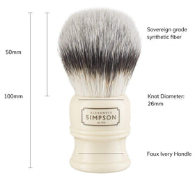 Close-up of T3 synthetic dense bristles delivering a soft, even lather.