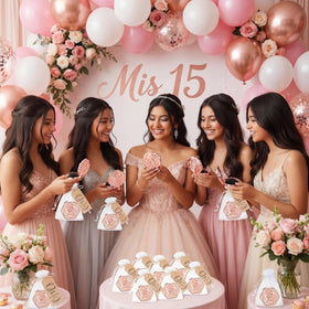 Singhoow quinceanera-rose-mirror-packaging ready-to-gift rose mirror set