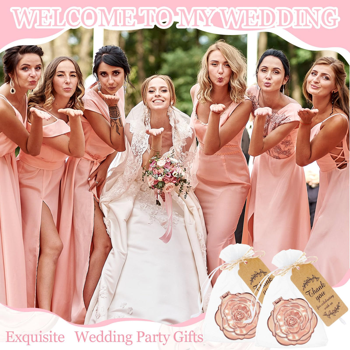 Singhoow sweet-16-rose-compact-mirror portable party favor for celebrations