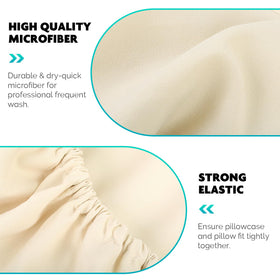 SINLAND massage table pillow cover with breathable microfiber for client cooling.