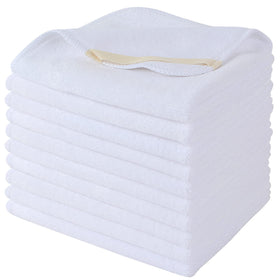 SINLAND microfiber face cloth 12x12 front view in white for daily cleansing
