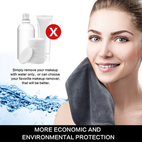 SINLAND microfiber cloth gently exfoliating while cleansing the skin.