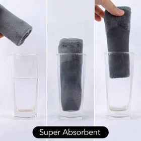 SINLAND reusable washcloth with reinforced edges to prevent unraveling.