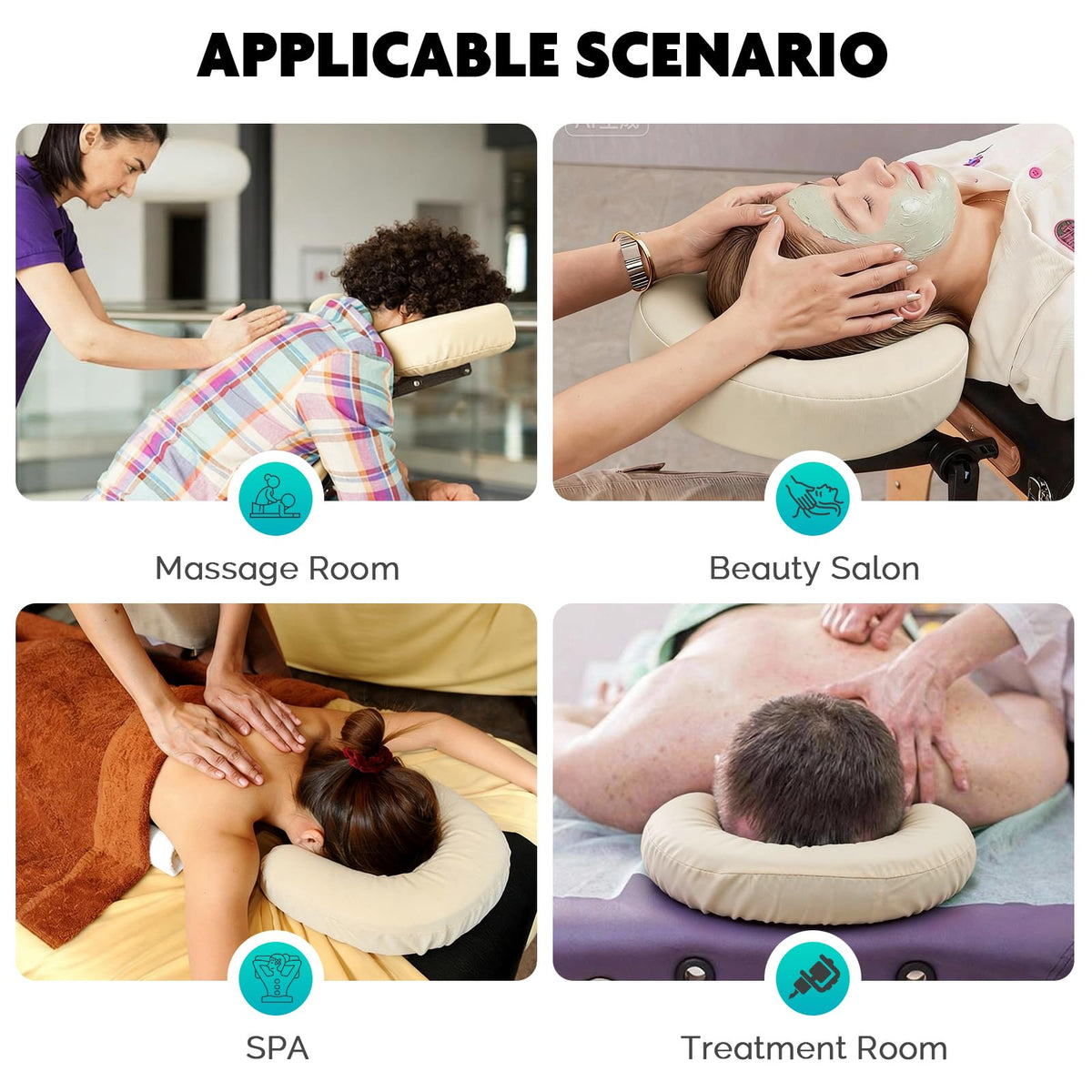 SINLAND washable hypoallergenic face rest cover for easy maintenance.