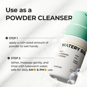 SINSURU Watery Sulfur Powder soft-foam cleansing experience