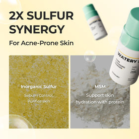 SINSURU Watery Sulfur Powder texture-refining foam on skin